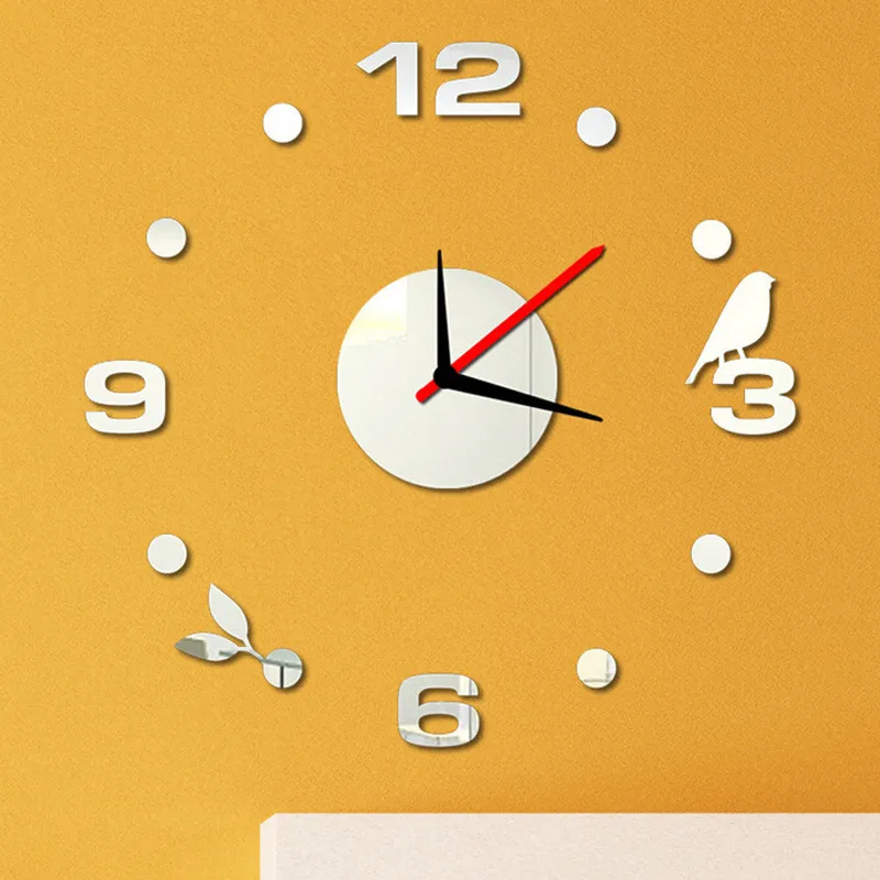 Новые настенные часы Horloge 3D Diy акриловые зеркальные наклейки украшение дома гостиная кварцевые иглы