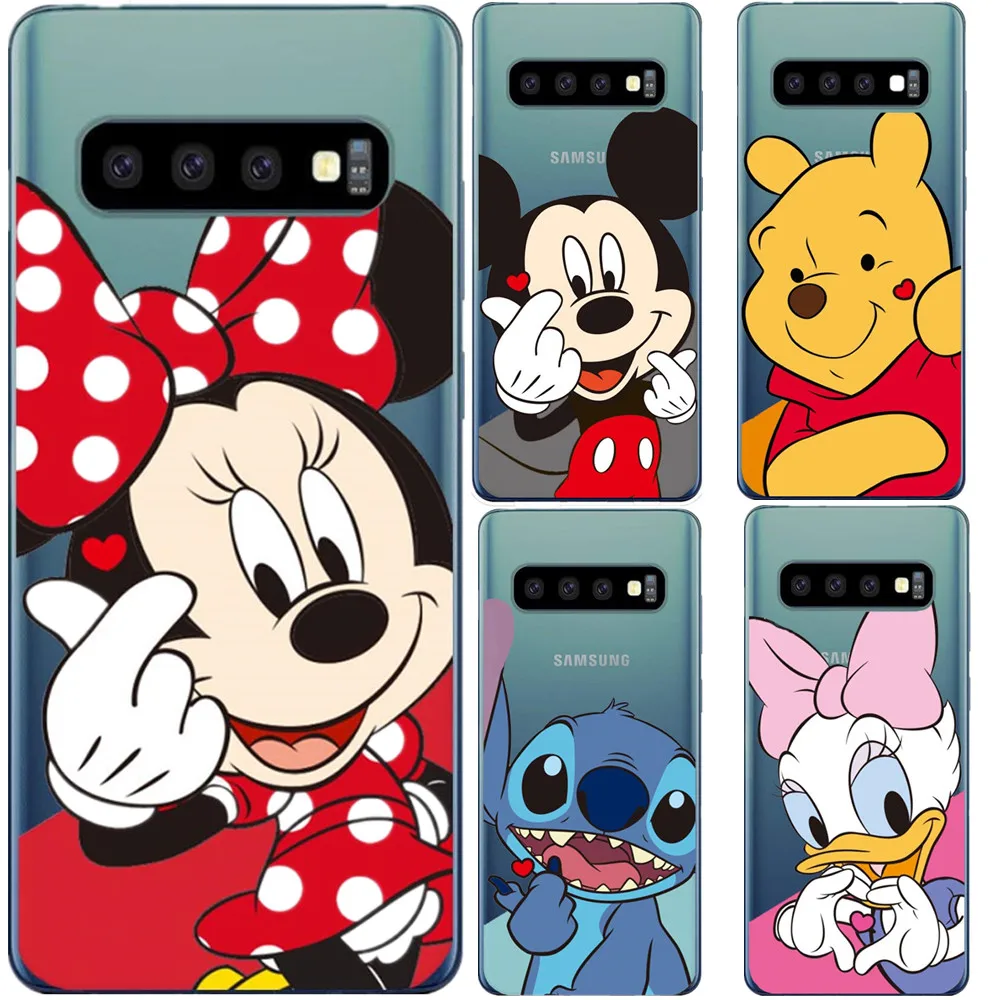 

Cute cartoon Princess Minnie Mickey Mouse Silicone Phone Case For Samsung S5 S6 S7 Edge S8 S9 Plus Note9 S10 S10E S10Plus Cover