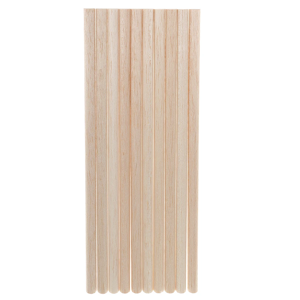 10 штук пробкового дерева необработанные деревянные ремесла полукруглый стержень дюбеля-11 мм