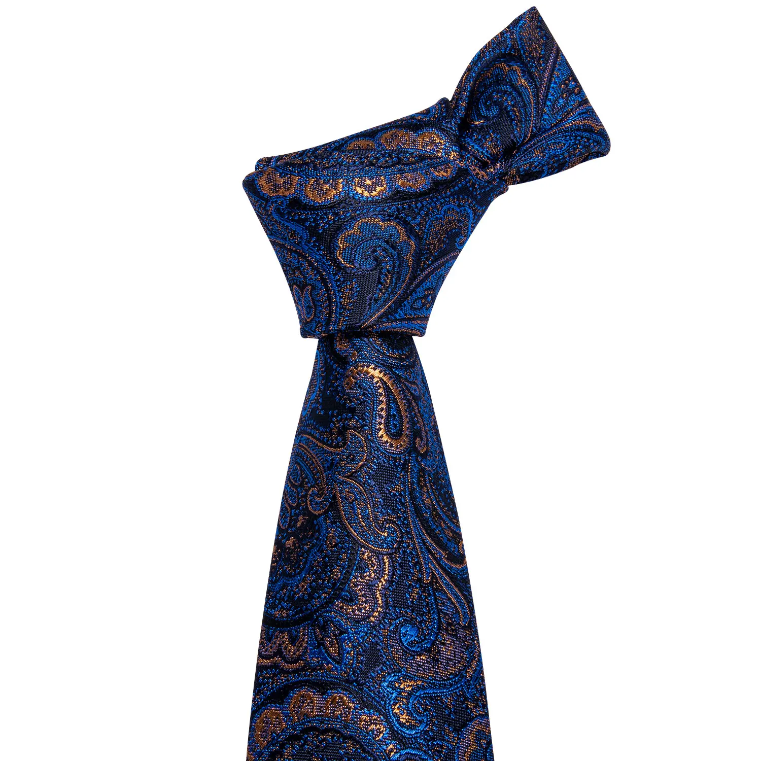 Мужские шелковые галстуки синий цветочный галстук набор платок запонки Пейсли шеи галстук дизайнер свадебный галстук подарок для мужчин Barry. Wang FA-5155