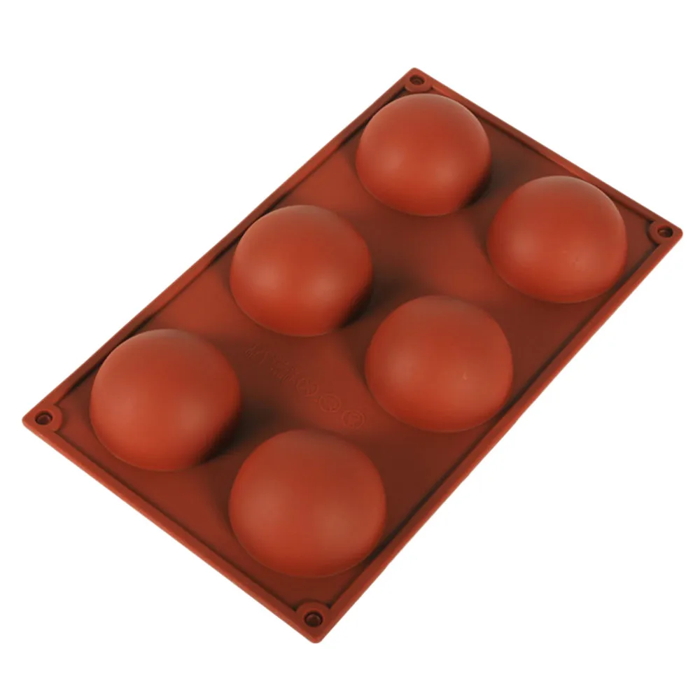 

Tools Solid Color Half Ball Sphere Silicone Cake Mold Muffin Chocolate Cookie Baking Mould Pan Coffee 30x17.5 x3.5cm Apr 24