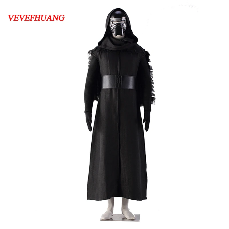 Vevefhuang Star Wars The Force Awakens Kylo Ren Косплэй костюм Карнавальные костюмы на Хэллоуин Kylo Ren Косплэй боевой костюм