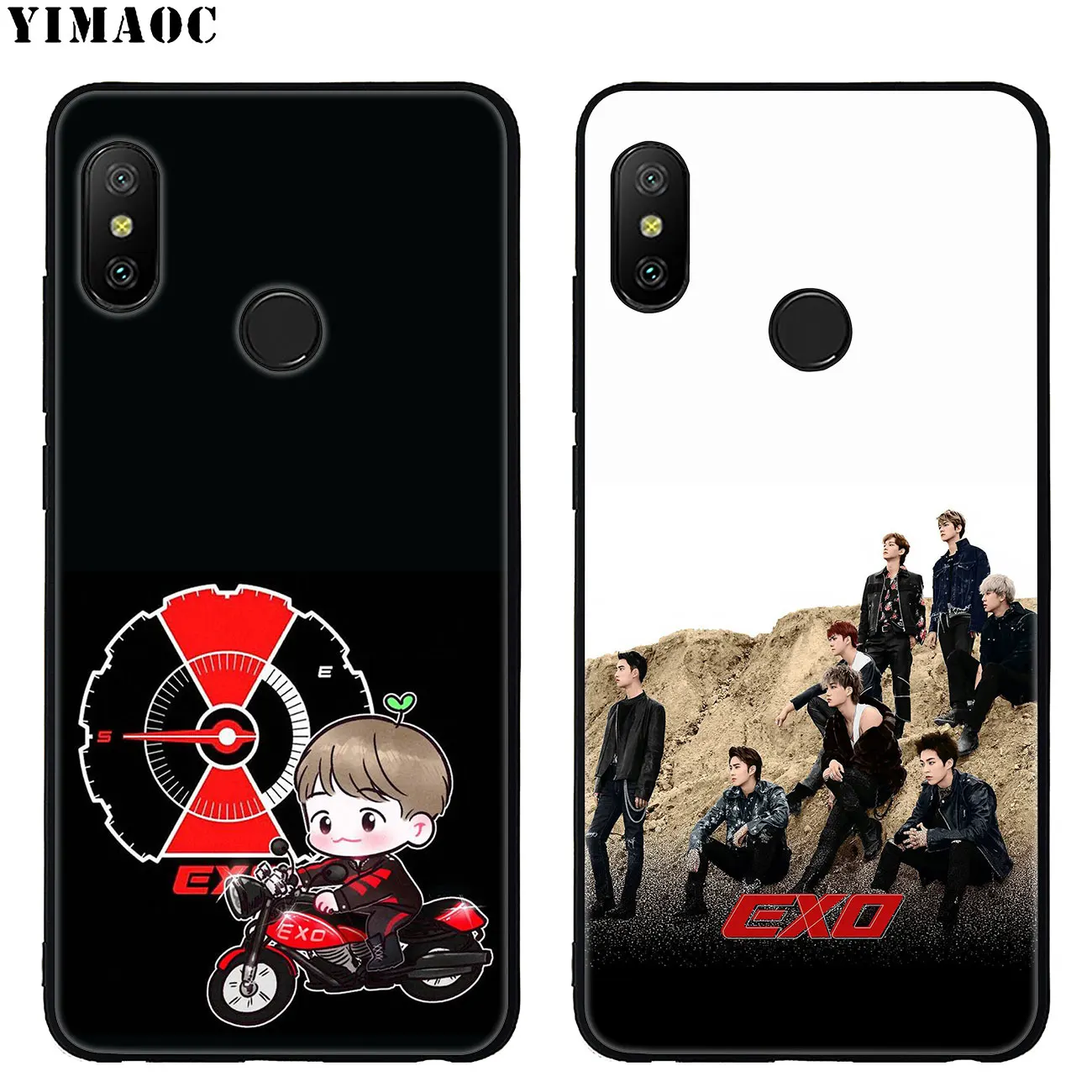 Мягкий силиконовый чехол YIMAOC EXO 5 для Xiaomi Redmi K30 K20 Note 8 8T 7 6 Pro Mi|Бамперы| |