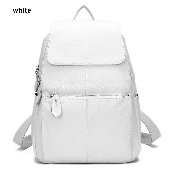 trendy sling bags 2022 HOT 100% Soft Genuine Cow Leather Cowhide Women's Female Top Layer Nature Cow Skin Girl School Book Shopping Bags Knapsack most stylish backpacks