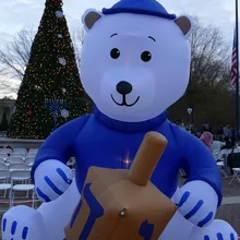 Мода пользовательский дизайн надувной медведь для Атланта празднует Ханука с молоток