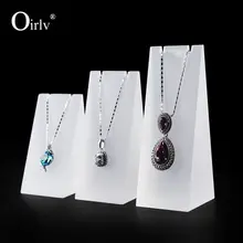 

Oirlv high quality clear matter white acrylic pendant neclace display stand FOR Shop Showcase