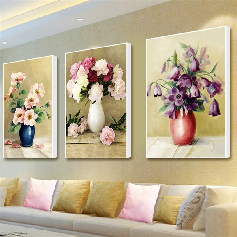 5d Diamond Embroidery Flowers In A Vase Full Rhinestones Diy Diamond Mosaic Kit Diamond Painting Cross Stitch Needlework Craft  