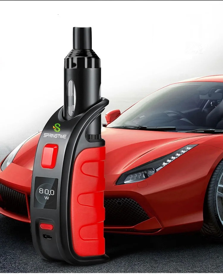 

New Arrival Spring Time 80W Box Mod Kit 1200mAh Battery 2.5 ml Atomizer Tank Smoke Cessation Electronic Cigarette Vape Mod Kit