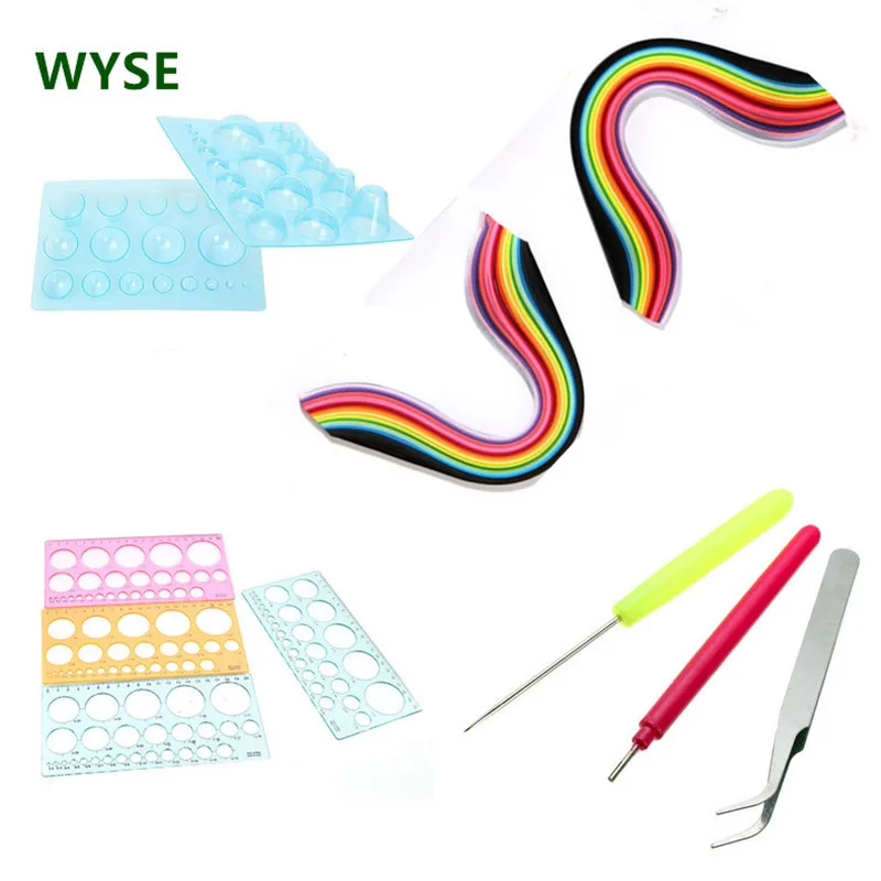 7pcs Starter Quilling Paper Tool Kit Rolling Pen Needle Tweezer 3mm 5mm
