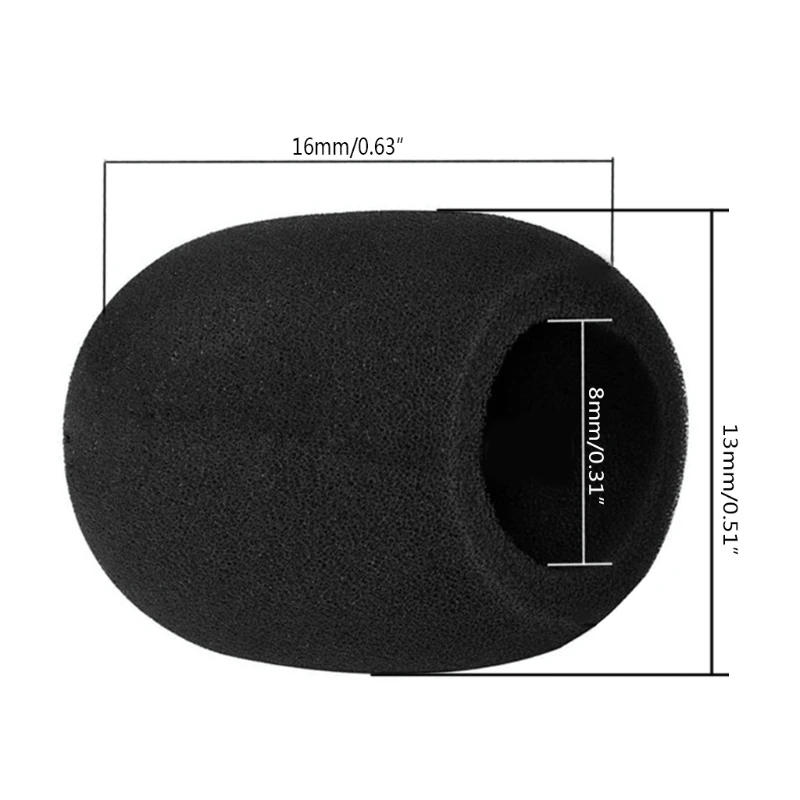 Round Ball Lavalier Microphone Foam Windscreen 5X 6mm Opening microphone cover microphone accessories microphone windscreen