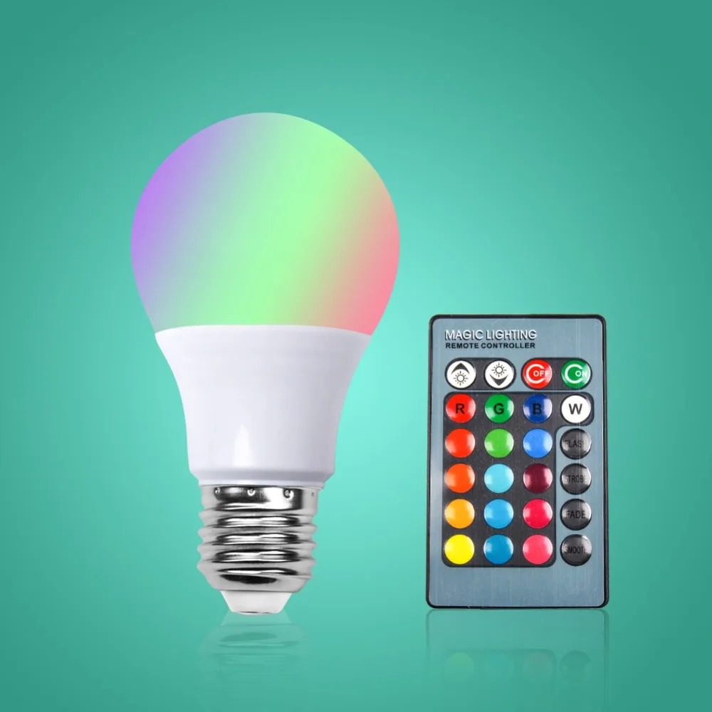 RGB светодиодный светильник E27 E14 6 шт. 3 Вт 5 10 цветной магический Точечный с
