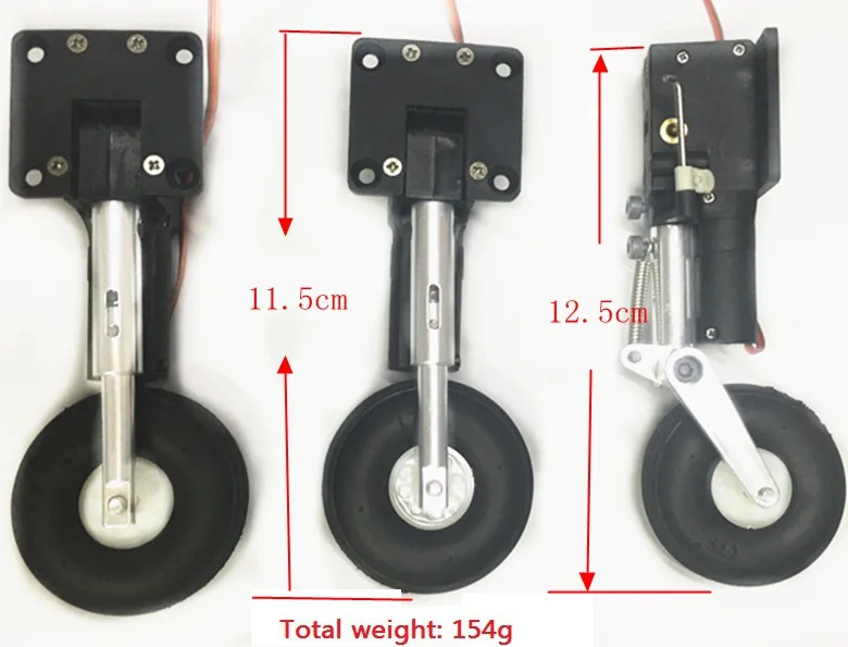 Металлический Электрический втягивающий амортизирующий посадочный механизм CNC DIY для плоская модель RC
