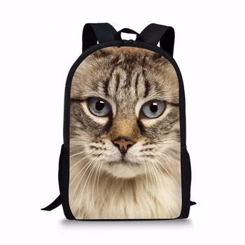

New Space Cat Backpack for Kids Girls School Bag Children 16 Inch Rucksack Student Bookbag Teenager Travel Daypack