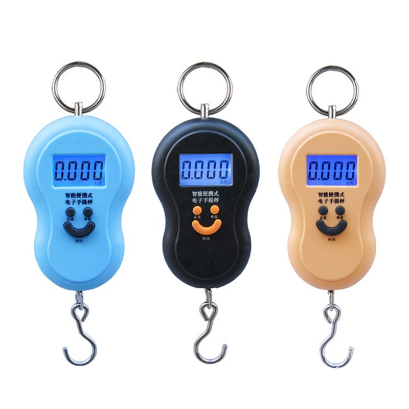 

50kg X 10g Mini Digital Scale Portable Fishing Luggage Travel Scales Steelyard Hanging Electronic Hook Scale Kitchen Weight Tool