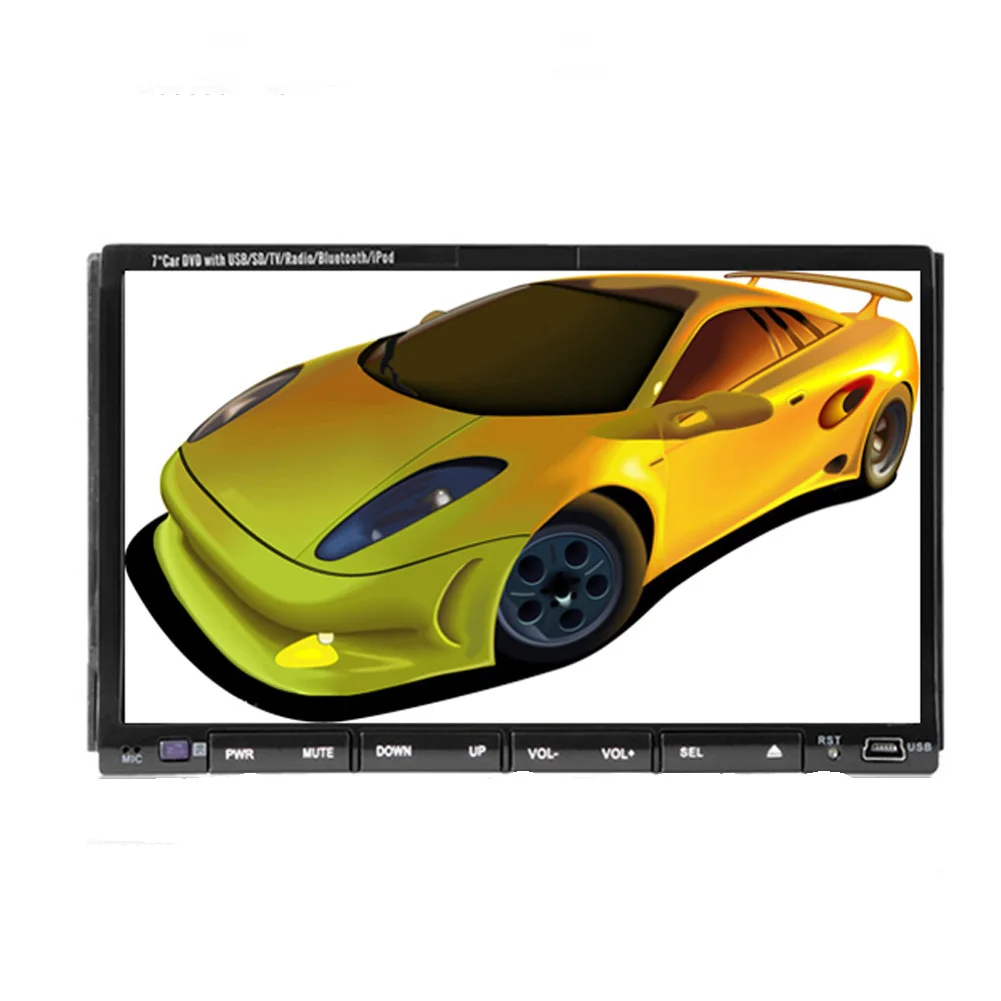 GPS Navigator MP3 Music Automotive Parts 2 Din In Dash Headunit DVD Player Car Stereo Autoradio Multimedia In Deck Car Video Electronics Auto Radio CD Touchscreen 7 Aux iPod