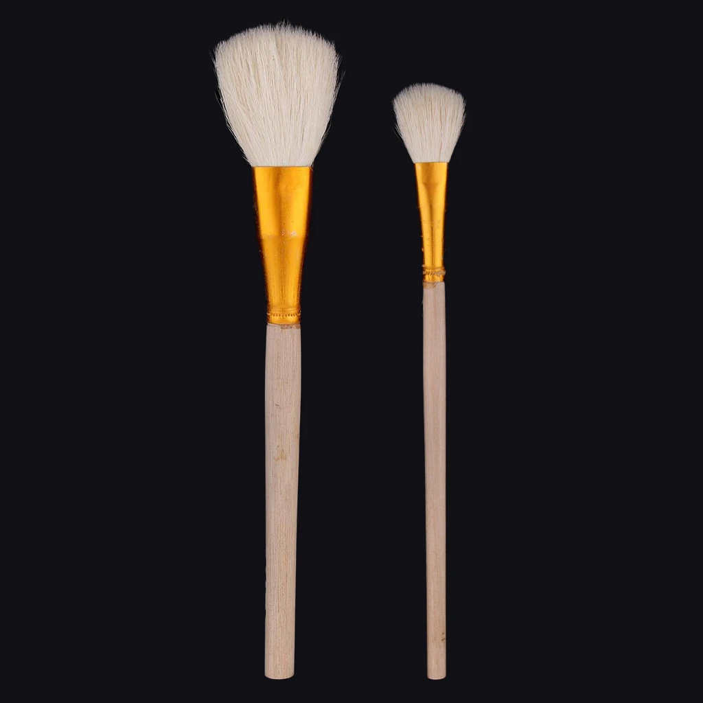 2 Pieces Pottery & Clay Sculpting Tools,Wooden Bid Head Brush for DIY Modeling Clay Ceramic Pottery Cleaning Tool