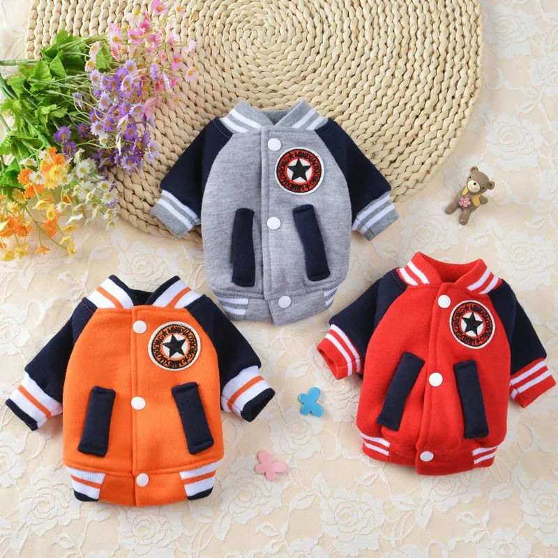 

Pet Dog Winter Autumn Hoodie Dog Baseball Jacket Outfit for Winter Outdoor Walking Coat Cloth for Puppy Chihuahua Teddy Clothing