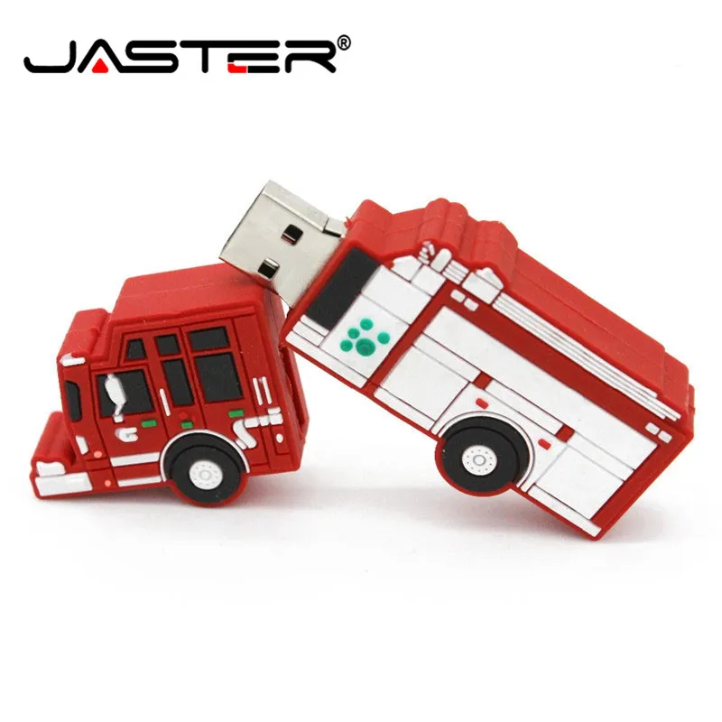 USB2.0 Mini Fire Truck Cartoon Model 8GB-64GB flash drive memory stick pendrive