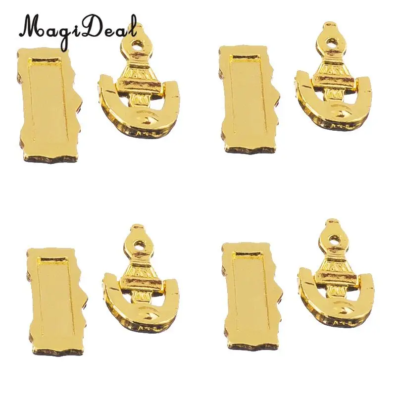 MagiDeal High Quality 1Set 1/12 Scale Dolls House Miniature Furniture Door Knocker Mail Slot Letter Box for Acce Kids Toys Gold