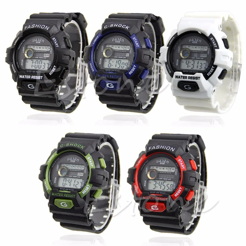 

Fashion Mens Digital LED Analog Quartz Alarm Date Sports Wrist Watch