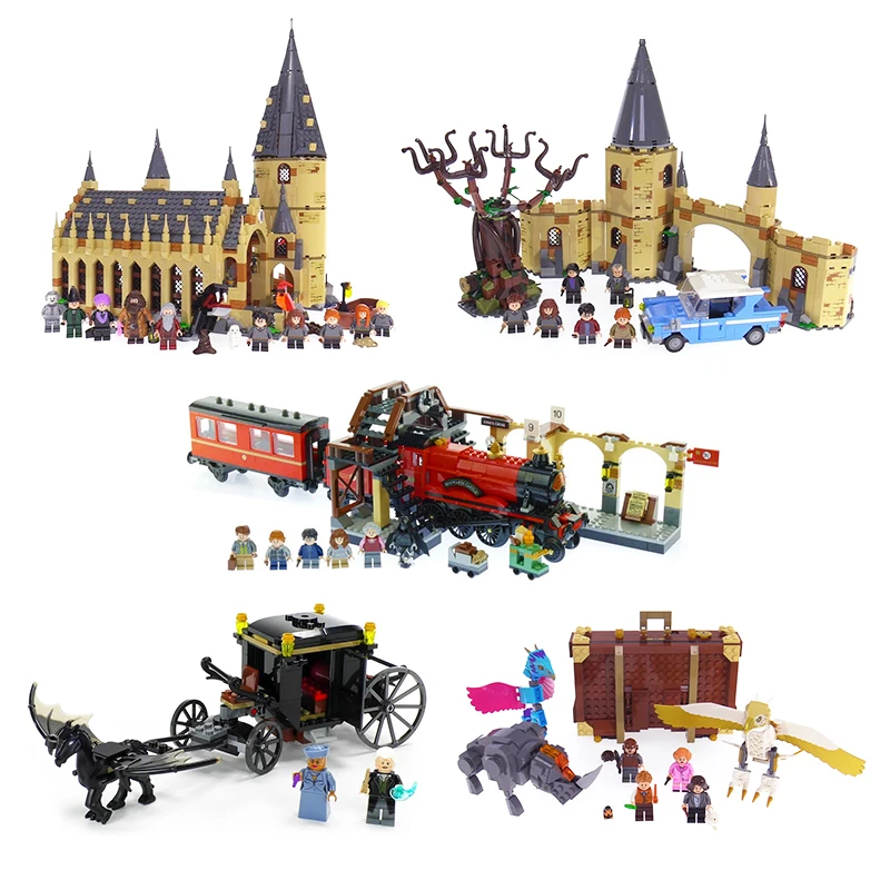 

Harry Potter Movie Castle Hall 75952 75953 75954 75956 75957 Compatible With Legoinglys Model Building Block Bricks Toys