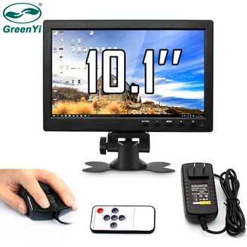 

GreenYi 10.1" 1024*600 Monitor with VGA HDMI BNC USB input for PS3/PS4 XBOX360 Raspberry Pi Windows 7 8 10 System CCTV Securit