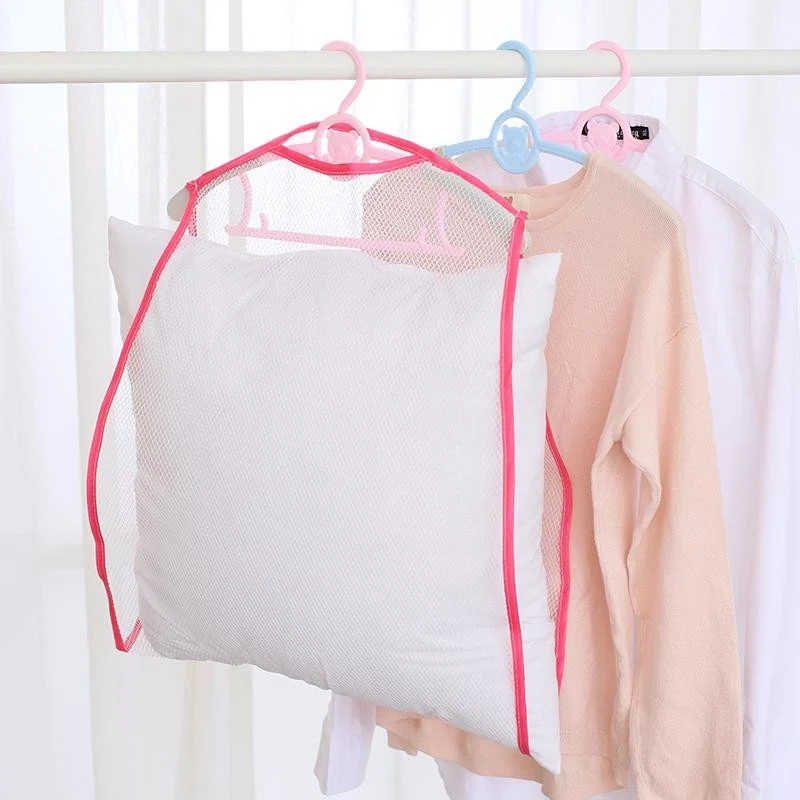 

IVYSHION 1pc Pillow Storage Hanger Pillow Air Drying Net Cover Cushion Drying Bag Shelves Hanger Pillow Stand Sponge Holder