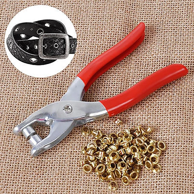 Eyelet Hole Punching Pliers Kit Shoe Holes Rivet Pliers For Punching  Binding With 4mm Button 40pcs (approx.)