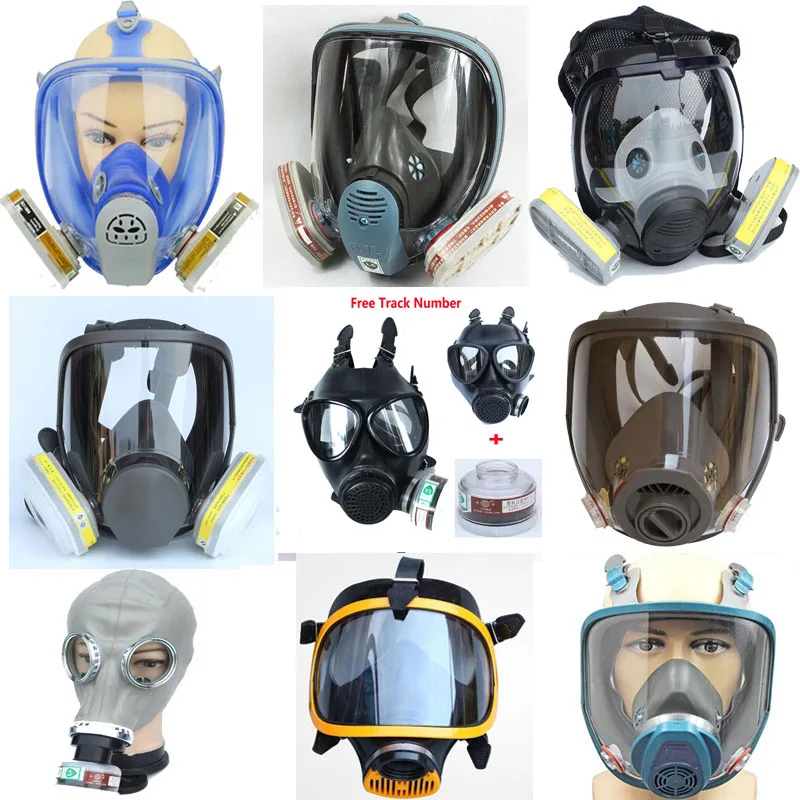 Tanie Lot chemical malarstwo rozpylanie silikonowa maska gazowa samo dla 3M 6800 pyłu maska gazowa pełna twarz przemysł Respirator
