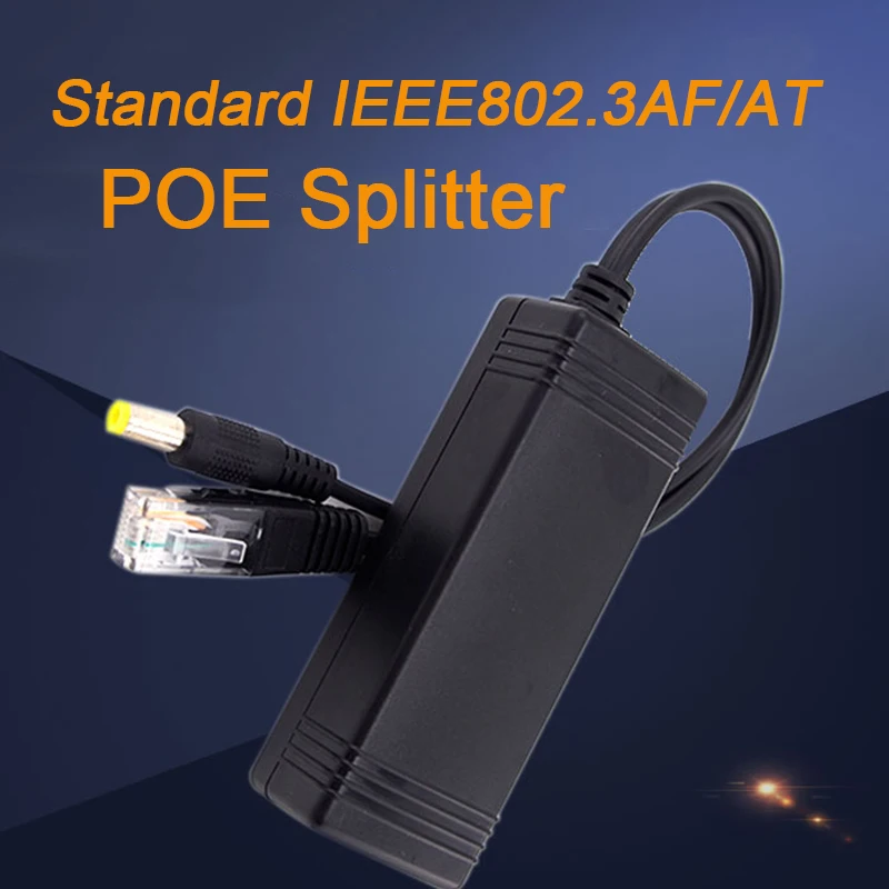 

Active 10/100M PoE Splitter Power Over Ethernet 48V to 12V Compliant IEEE802.3af/at Standard