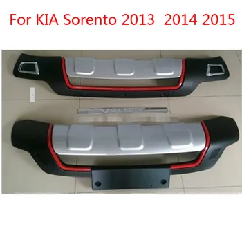 

For KIA Sorento 2013 2014 2015 High quality plastic ABS Chrome Front+Rear bumper cover trim Car-styling
