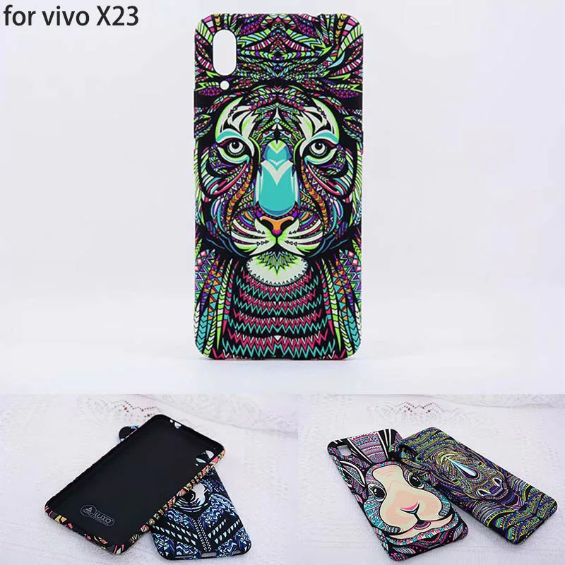 

LUXO Forest King Aztec Animals Faces Lion Wolf Owl Pattern Soft TPU Cover Phone Protective Case for VIVO X23
