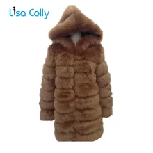 Lisa Colly, Женское пальто из искусственного меха, куртка с капюшоном, шуба из искусственного лисьего меха, женские зимние пальто из искусственного меха, пальто из толстого меха