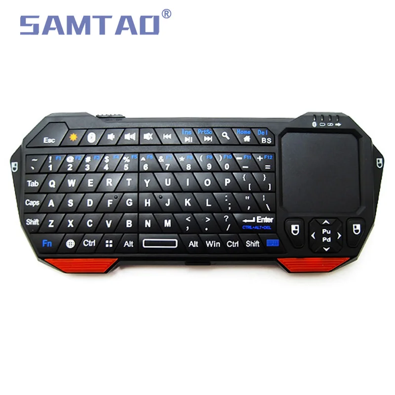 

SAMTAO Fly Air Mouse IS11-BT05 Wireless Mini Bluetooth Keyboard with Built-in Touchpad QWERTY Full Keyboard Full-featured Keys