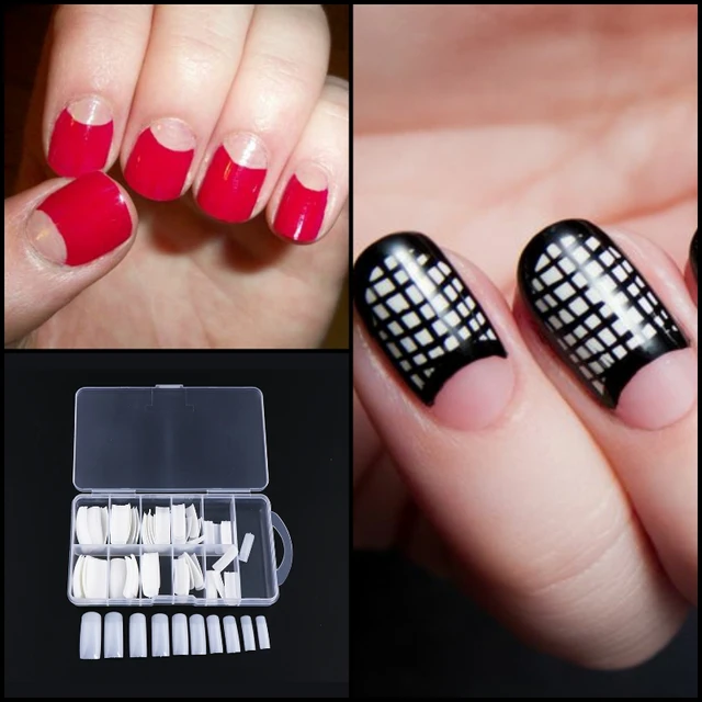 Aliexpress 100pcsnatural Medium Oval Round Short False 100pcsnatural Medium Oval Round Short False Nails Tips Full Cover French Fake Nail Art Acrylic