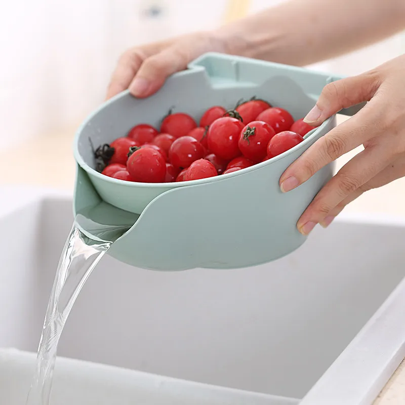 

Plastic Fruit Bowl Double Detachable Drain Fruit Bowl Plate Candy Dish Fruit Box Melon Seeds Fruit Container Mobile Frame Suppor