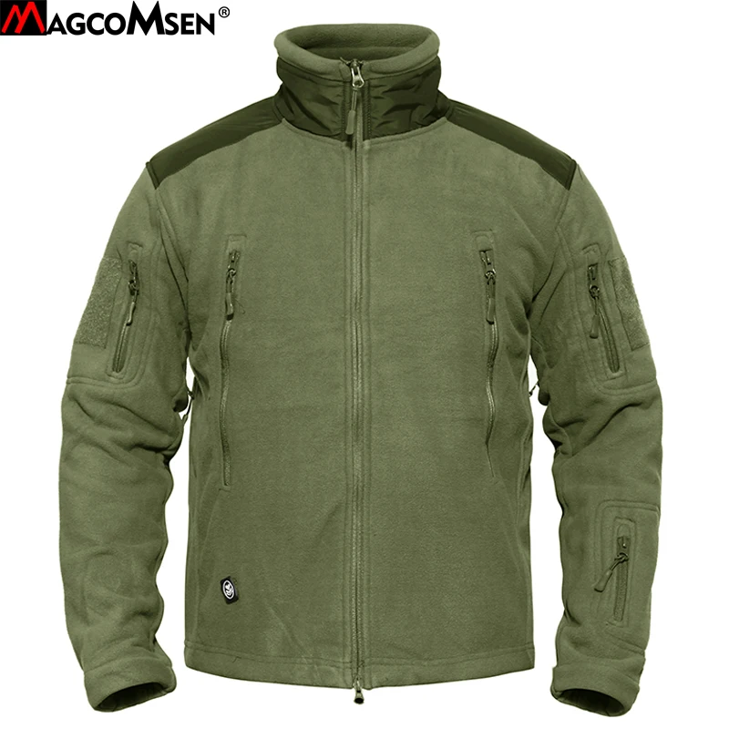 

MAGCOMSEN Tactical Fleece Jacket Men Military Army Thermal Windbreakers Clothes Male Multi Pockets Outerwears Coats Men JLHS-01