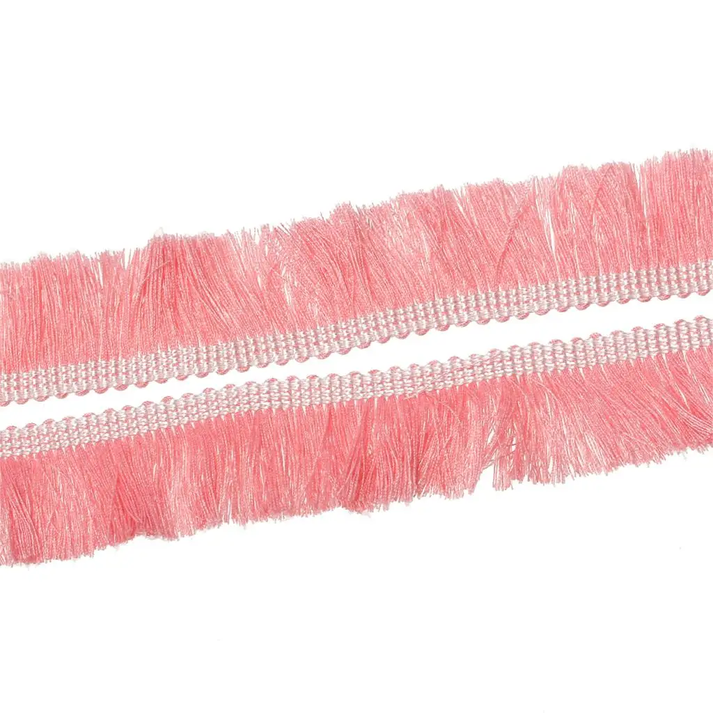 

DoreenBeads Cotton Fringe Tassel Trim Thin Orange Pink 25.0mm(1"),5 M 2015 new