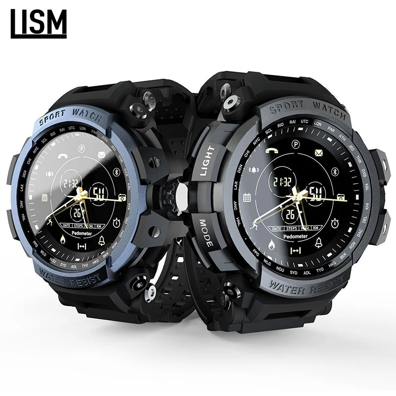 

2019 Sport Smart Watch Professional 5ATM Waterproof Bluetooth Call Reminder Digital Men Clock SmartWatch For ios and Android