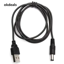 Горячая Акция 1 м USB Порты и разъёмы до 5.5×2.1 мм 5 В DC баррель разъем Мощность кабельный разъем для малый электроники и устройств