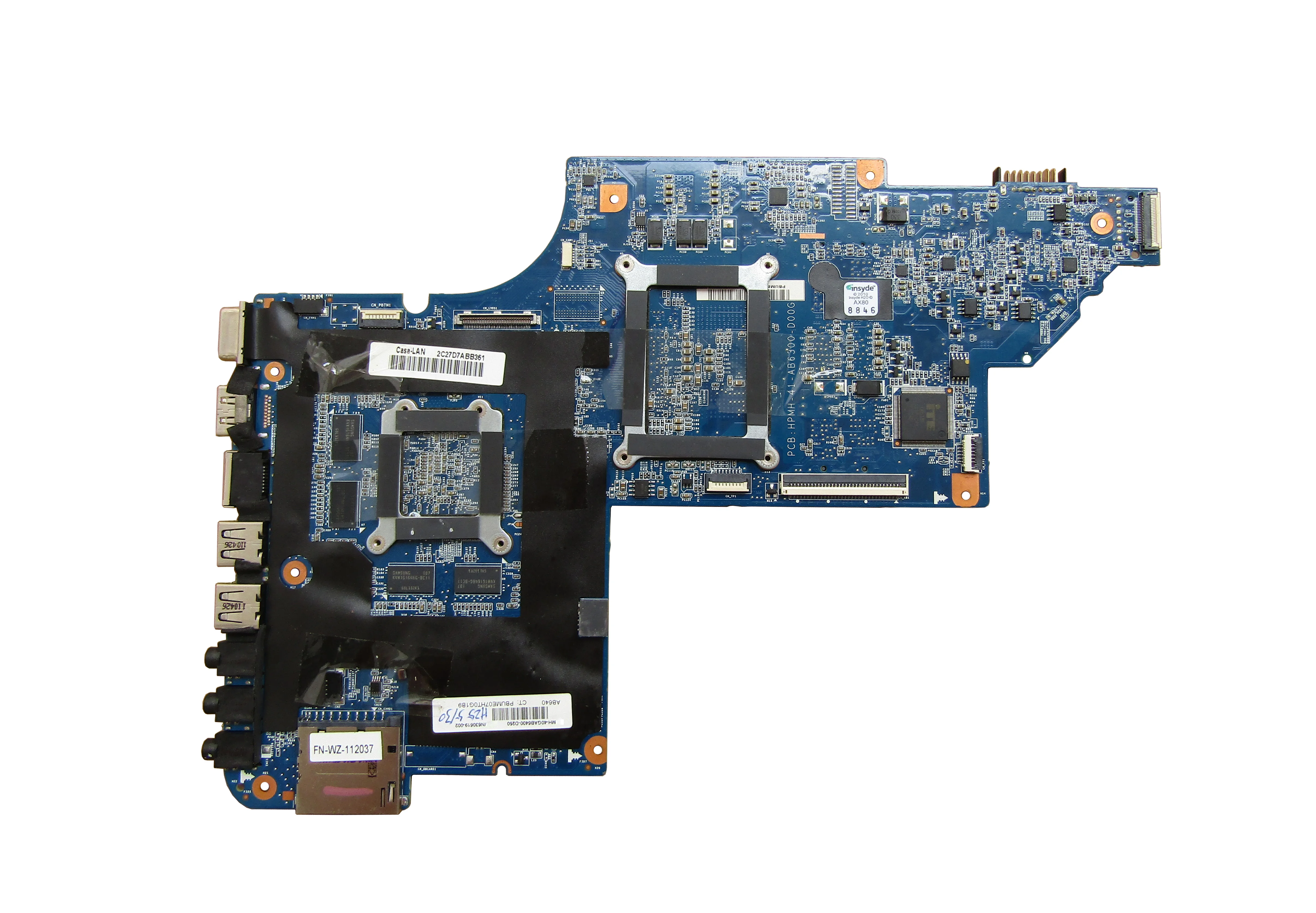 Popular  laptop motherboard for HP DV6 DV6-6000 series 640454-001 AMD NON-INTEGRATED AMD Radeon HD 6470M DDR