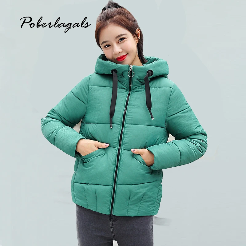 

Korean Winter jacket parkas 2019 Autumn women loose down cotton-padded jackets coat fashion women students Hooded jacket coats