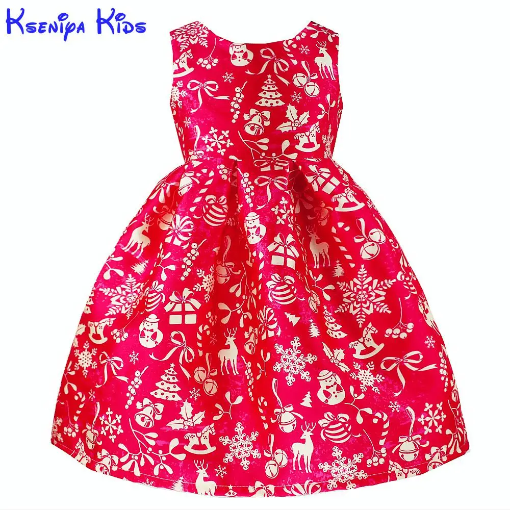 Цена Ксения Детские праздничные платья для девочек Детские костюмы на Рождество Новый год Коллекция 2017 года, детская одежда На возраст от 2 10 л. ...
