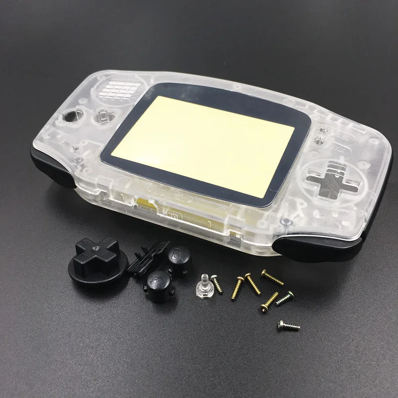 Прозрачный+ черный корпус пуговица с дизайном «ракушка» части для Gameboy Advance GBA Ремонт