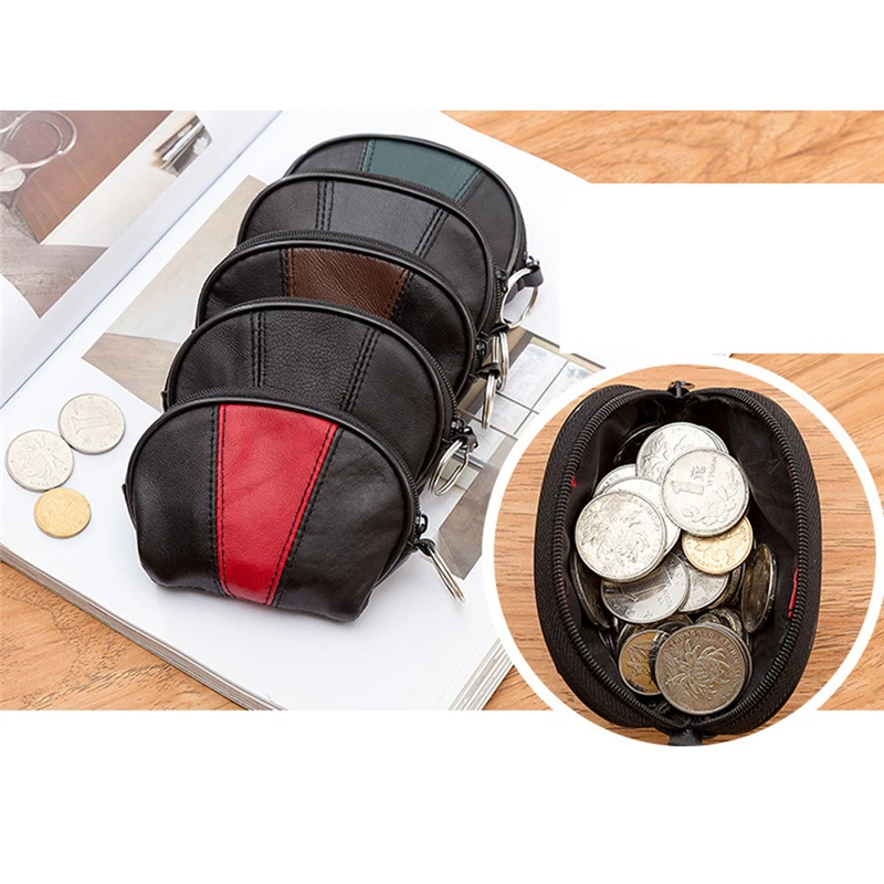 

New Fashion Pu Leather Zipper Coin Purse Women Men Small Mini Short Wallet Bags Change Little Key Credit Card Holder Business
