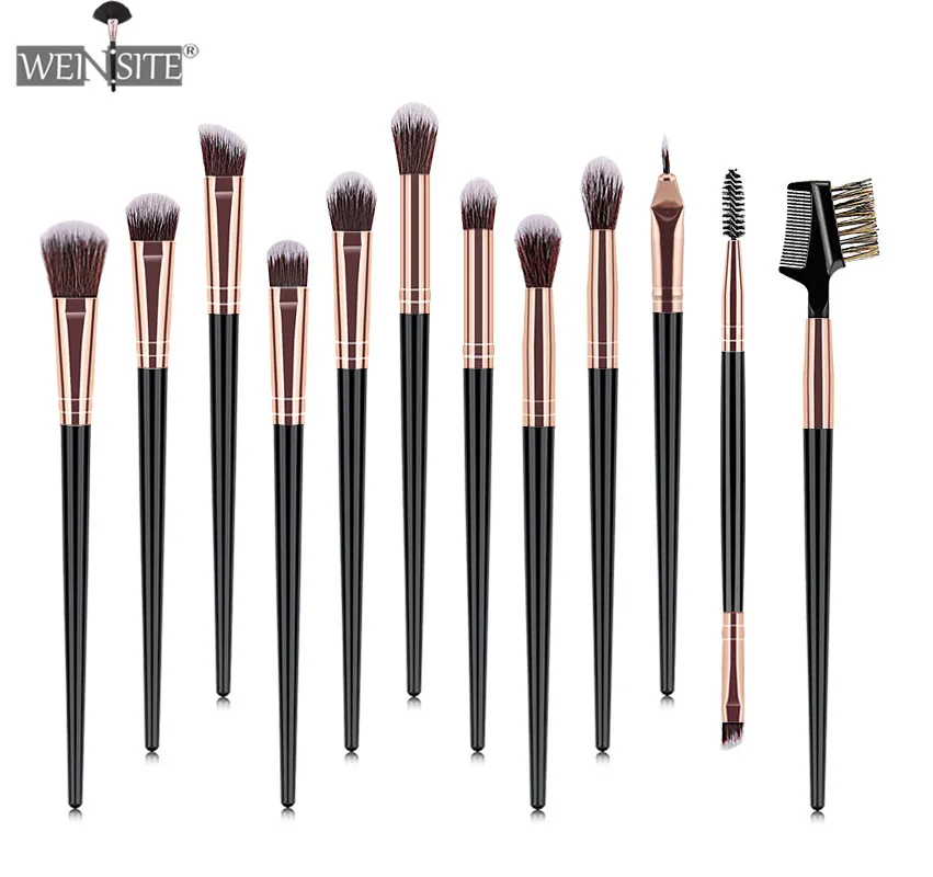 

12pcs/set Eyes Brushes Set Professional Eyeshadow Eyebrow Eyeliner Lip Brush Make Up Cosmetic Pincel Maquiagem Beauty Tools