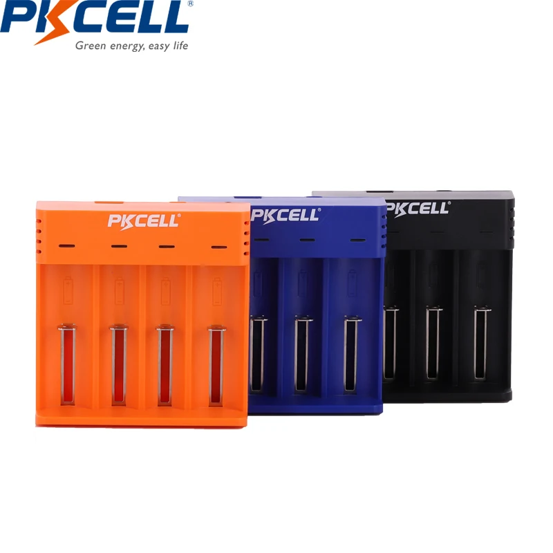 

1PCS PKCELL 3.7v li-ion rechargeable batteries 18350 16340 14500 18650 battery chargerIntelligent Circuitry USB 4slot