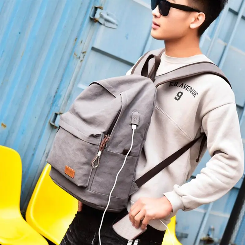 Открытый usb зарядка рюкзак большой емкости рюкзак ноутбук школьная сумка рюкзак для пеших прогулок путешествия студентов