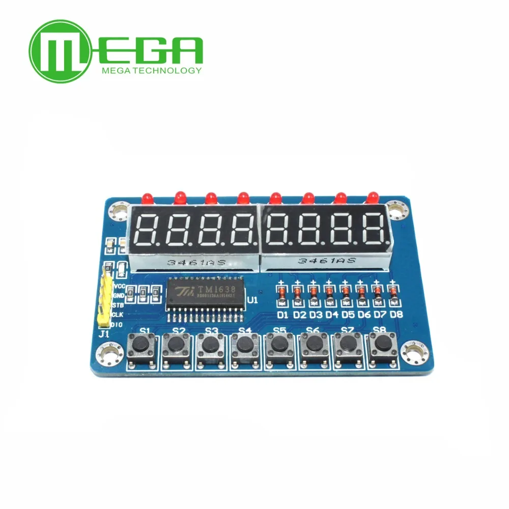 Модуль B401 TM1638 1 шт. дисплей ключа для Arduino новая 8 битная цифровая светодиодная