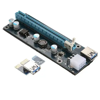 

USB 3.0 PCI-E PCI Express Extension Cable 1X to 16X Extender Riser Mining Dedicated Graphics Card Adapter with SATA Power Cable